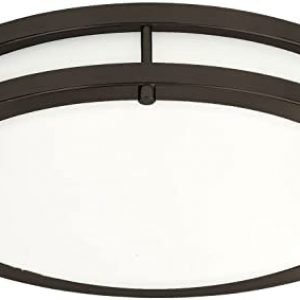 LB72125 LED Flush Mount Ceiling Light, 16 inch, 23W (200W Equivalent) Dimmable 1610lm, 4000K Cool White, Oil Rubbed Bronze Round Lighting Fixture for Kitchen,Hallway,Bathroom,Stairwell