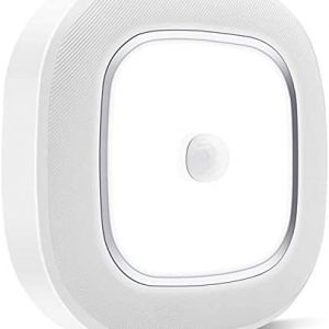 WhitePoplar Motion Sensor LED Ceiling Light Battery Operated, Wireless Motion Activated LED Light 300LM White Indoor Battery Lights for Closet Cordless Stair Hallway Bedroom Pantry Shed Shower Light