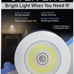 Sensor Brite Overlite Wireless Motion-Activated Ceiling/Wall LED Light, Stick Anywhere, Overhead Light