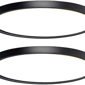 2 Pack 20 Inch 5800LM LED Flush Mount Ceiling Light,48W White 6000K,120V Slim Surface Mount Ceiling Light Fixture for Kitchen Bedroom Living Room