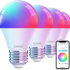 Linkind Smart Light Bulbs, Smart Bulb That Work with Alexa & Google Home, LED Light Bulbs Color Changing, A19 E26 WiFi Light Bulb Dimmable
