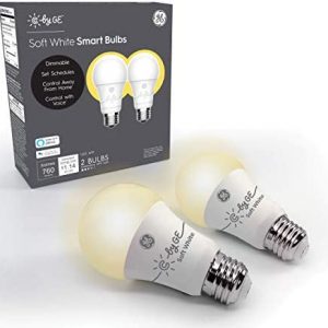 GE CYNC Smart Light Bulbs, Bluetooth Enabled, Alexa and Google Home Compatible, Soft White (2Pack), Packaging May Vary